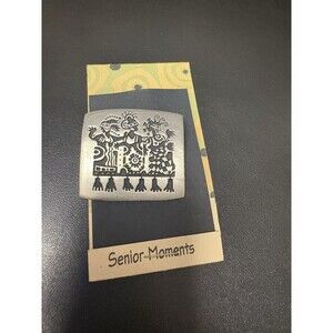 Vintage Pewter 2000 Silvertone Senior Moments Bad Hair DayAlice Seely Pin Brooch